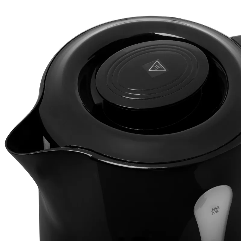Czajnik Adler AD 1244 | Elektryczny | 1850 W | 2,5 L | Plastik | Obrotowa podstawa 360° | Czarny