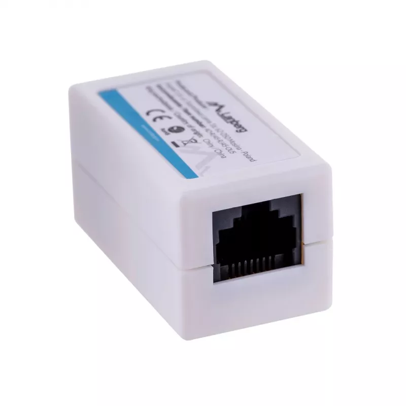 Przejściówka LANBERG RJ-45 na RJ-45, żeński-żeński, U/UTP Cat5e, biały