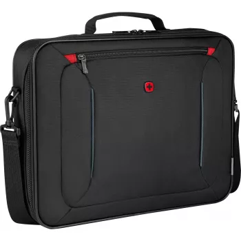 Pokrowiec na laptopa Wenger BQ 16 Clamshell — wodoodporna czarna torba na laptopa 16 cali, trwałe etui ochronne