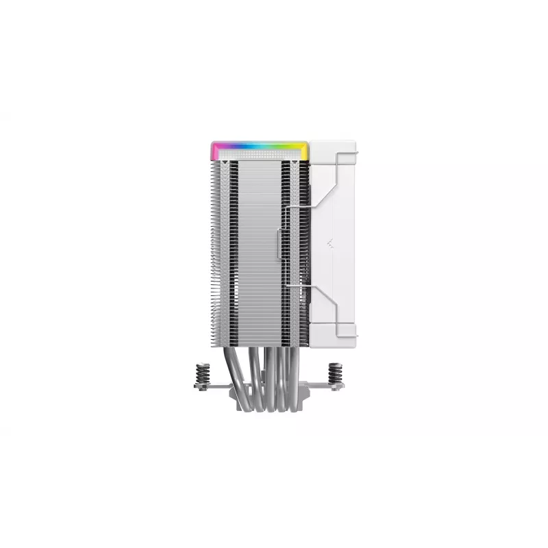 Chłodzenie powietrzne DeepCool AK500S Digital SE — 5 rurek cieplnych, wentylator 120 mm FDB, PWM, multi-LED, biały, obsługa gniazd Intel LGA1150 i AMD
