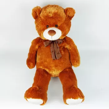 Pluszowa maskotka Miś z kokardą 70 cm brązowy