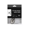 Gembird Kabel CCAP-444-0.75M (Mini Jack M - Mini Jack M, 0,75m, Kolor Czarny) Kabel Audio 3.5mm Czarny (CCAP-444-0.75M)