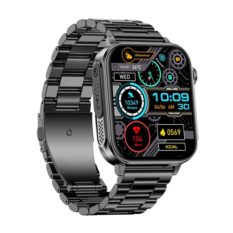 Smartwatch Colmi P80 Stalowa Czerń z Bluetooth i czujnikiem tętna