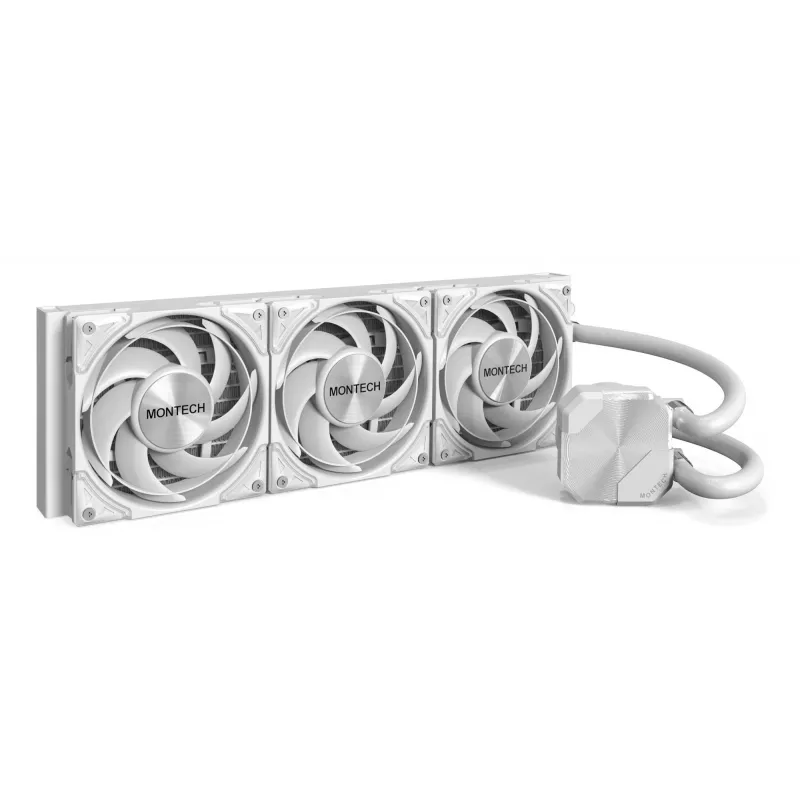 Chłodzenie wodne Montech HyperFlow Silent AiO - 360 mm, białe