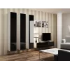 Cama zestaw mebli do salonu VIGO 14 biały/czarny połysk