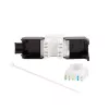 LogiLink NK4066 Moduł Keystone Płaski Czarny Biały RJ-45