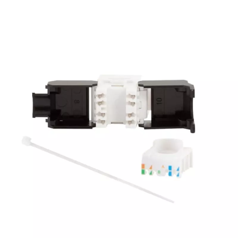 LogiLink NK4066 Moduł Keystone Płaski Czarny Biały RJ-45