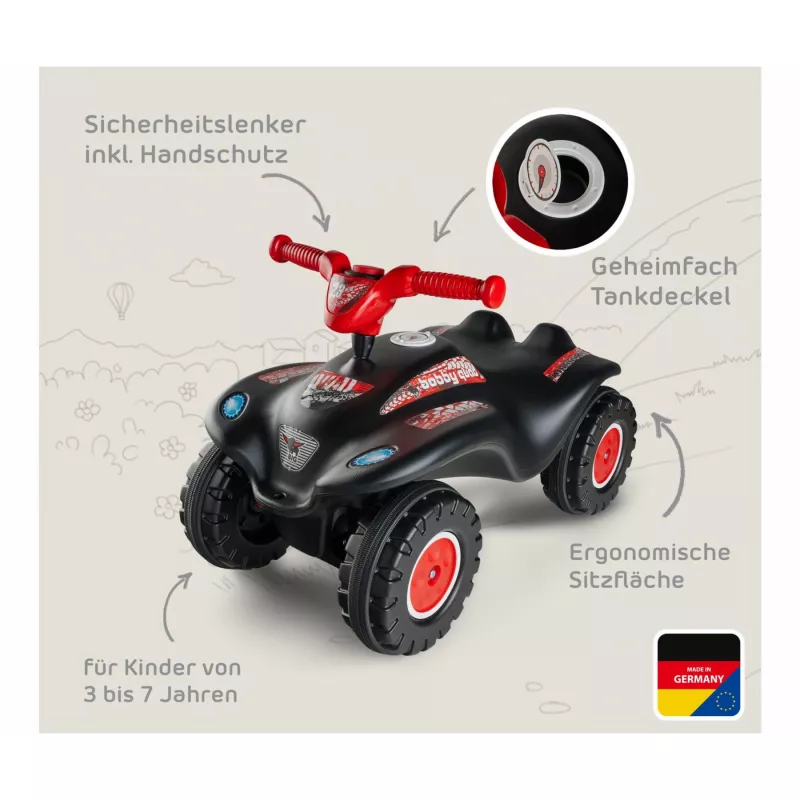 Samochodzik dziecięcy BIG Quad Racing BIG Bobby 56413, czerwony, cztery koła, wytrzymała konstrukcja