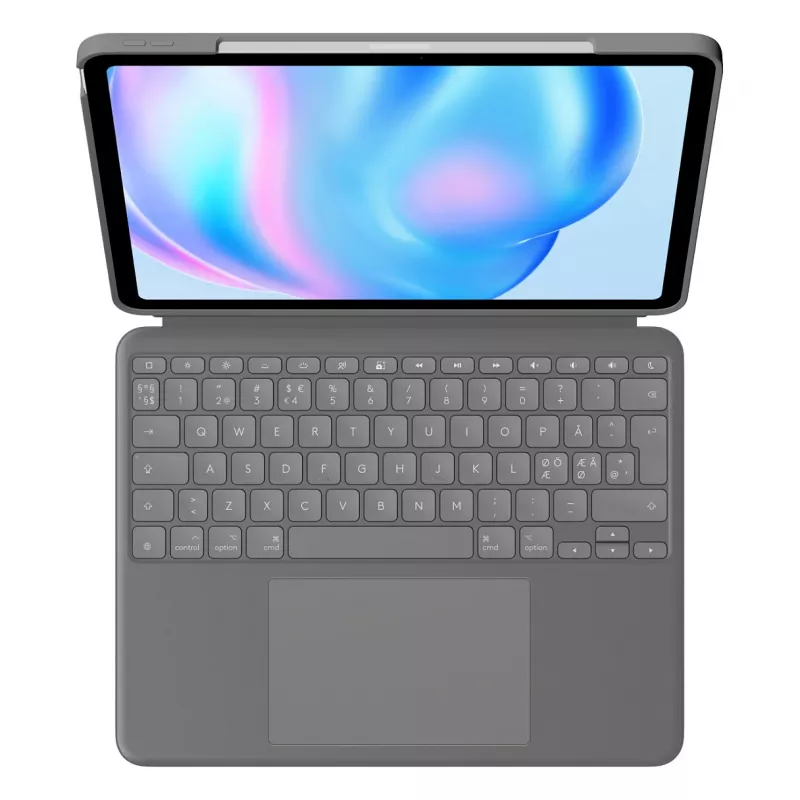 Klawiatura Logitech Combo Touch QWERTY duńska fińska norweska szwedzka Smart Connector szara