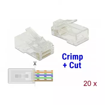 Złącze przewodowe DeLOCK 86451 RJ-45 przezroczyste