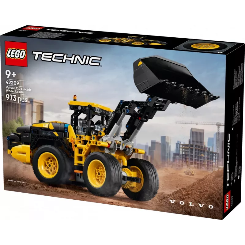 Zabawka konstrukcyjna LEGO Technic Volvo L120 Electric Wheel Loader model 42209, 973 szt., dla wieku 9+, 140×110×350 mm