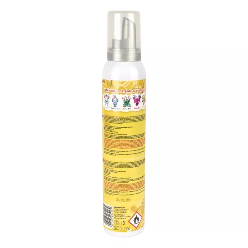 Pianka do kąpieli zabawka Tuban TUBI FOAM żółty 200 ml
