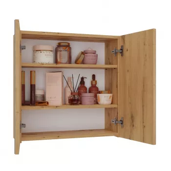 Szafka łazienkowa wisząca top e shop POLA 2DL ARTISAN — dębowa, 600×220×600 mm, 3 półki