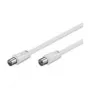 Kabel połączeniowy antenowy Wentronic Goobay, 100% ekranowany, biały, 3,5 m - wtyk koncentryczny gniazdo koncentryczne (50719)