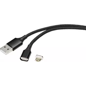 Kabel USB Renkforce RF-4746074 1 m USB 2.0 USB A Micro-USB B Czarny (RF-4746074)