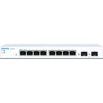 Sophos CS101-8 - Przełącznik - zarządzalny - 8 x 10/100/1000 + 2 x Gigabit SFP - Biurkowy, do montażu na ścianie