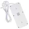 Listwa zasilająca MACLEAN MCE389 W — 6 gniazd, 4×USB-A, 1×USB-C, 2500 W, 110–240 V, przewód 1,5 m, biały