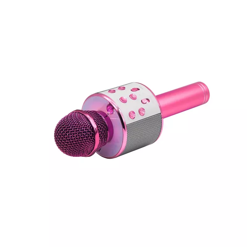 Mikrofon MANTA MIC11-PK Różowy — przewodowy jack 3,5 mm, lekki ręczny