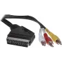 Kabel SCART ShiverPeaks AVK 407-200 SC z przełącznikiem i 3× złączami RCA
