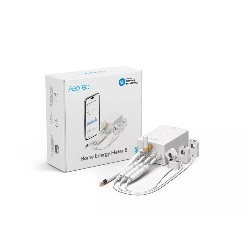 Miernik energii AEOTEC AEOEZWA046C3A60 — trzycegowy 60A z Z-Wave do monitorowania jedno- lub trójfazowego