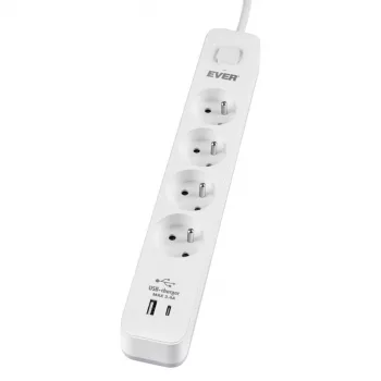 Listwa przeciwprzepięciowa PROTECT 4PL 1A1C USB T/LZ12-PRO015/1000