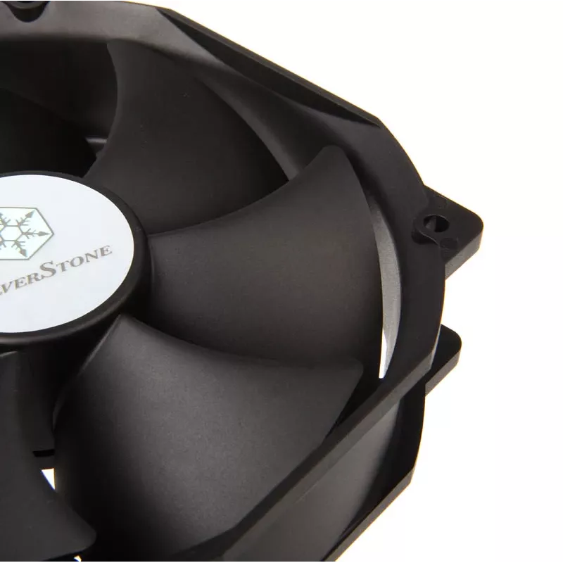 SILVERSTONE 140mm wentylator chłodzący SST-FHP141 v2.0 — 140 mm PWM wentylator do obudowy/chłodzenia, czarny