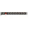 EnerGenie EG-PDU-014-F Rack Power Distribution Unit (8 gniazd FR, 1U, 16 A, wtyczka Schuko, 3 m, kolor czarny)