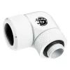 Złączka BitsPower BP-DWE90RMLA16 — mosiężna złączka kątowa 90° do chłodzenia komputerowego, średnica 1,6 cm, biała