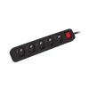 Przedłużacz zasilający Lanberg PS1-05E-0300-BK 3 m 5 gniazd AC Wewnętrzny Biały