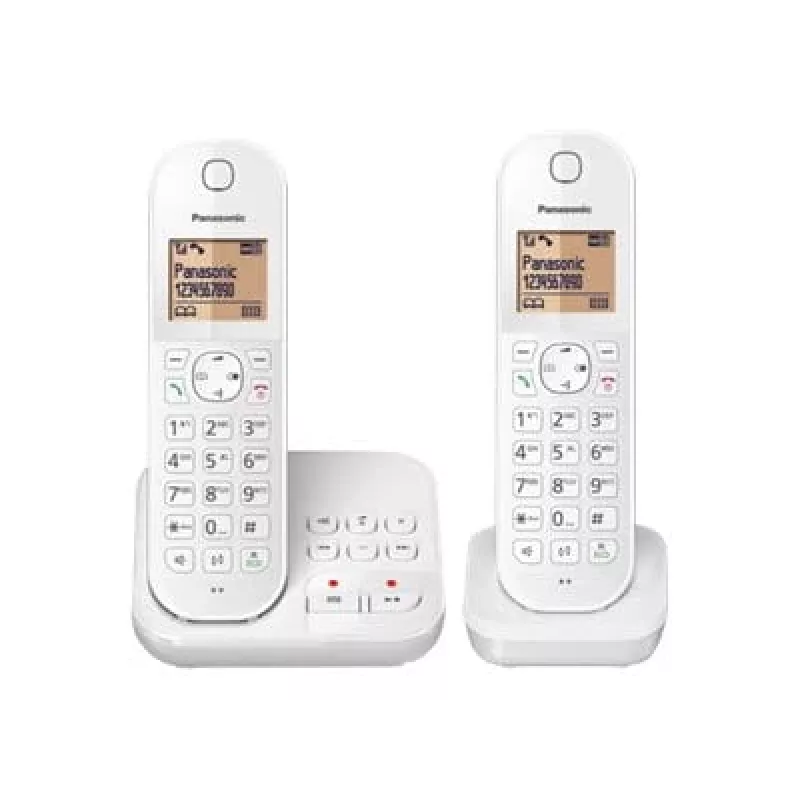 Panasonic KX-TGC422G - Schnurlostelefon - Anrufbeantworter mit Rufnummernanzeige - DECT - weiß + zusätzliches Handset (KX-TGC422GW)