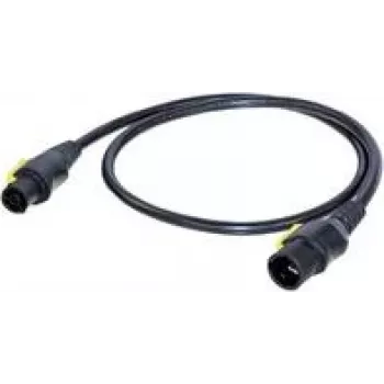 Kabel zasilający Neutrik [1x PowerCon-gniazdo - 1x wtyk PowerCon] 3,00 m czarny, żółty (NKPF-M-A-3)