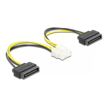Kabel zasilający DeLOCK 83020 2 x 15 pin SATA na 8 pin EPS 15 cm