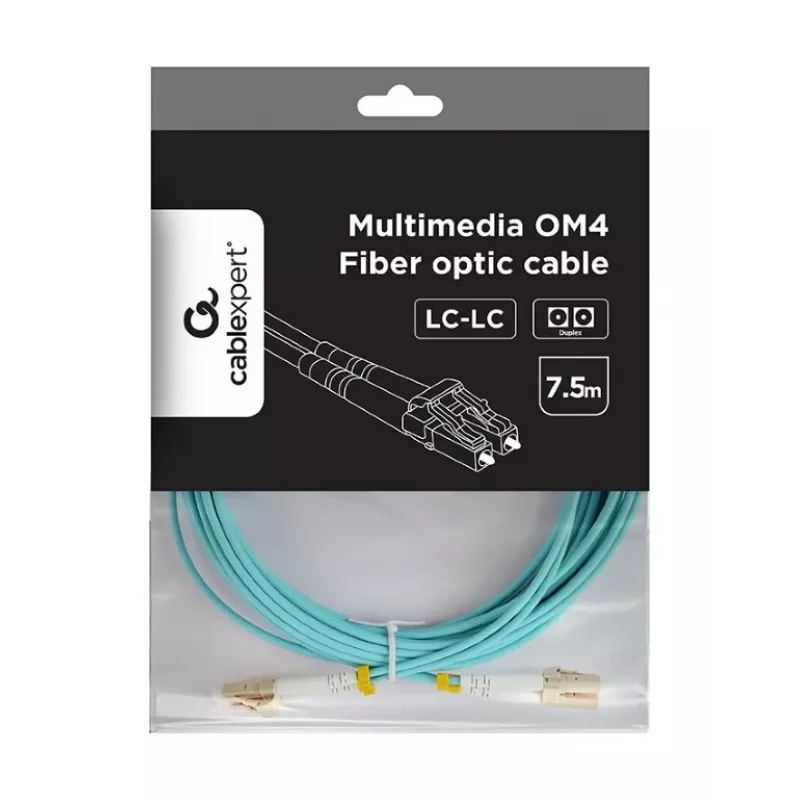 Kabel wielomodowy dupleks OM4 50/125, LC/LC, 7,5 m