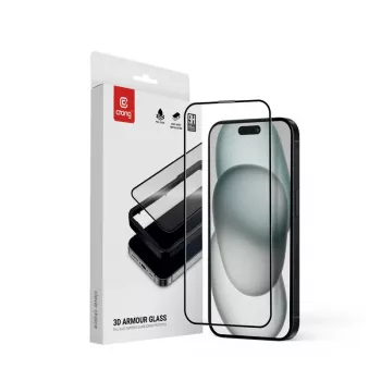 Szkło hartowane ochronne na ekran Crong 9H Full Glue do iPhone 16/15