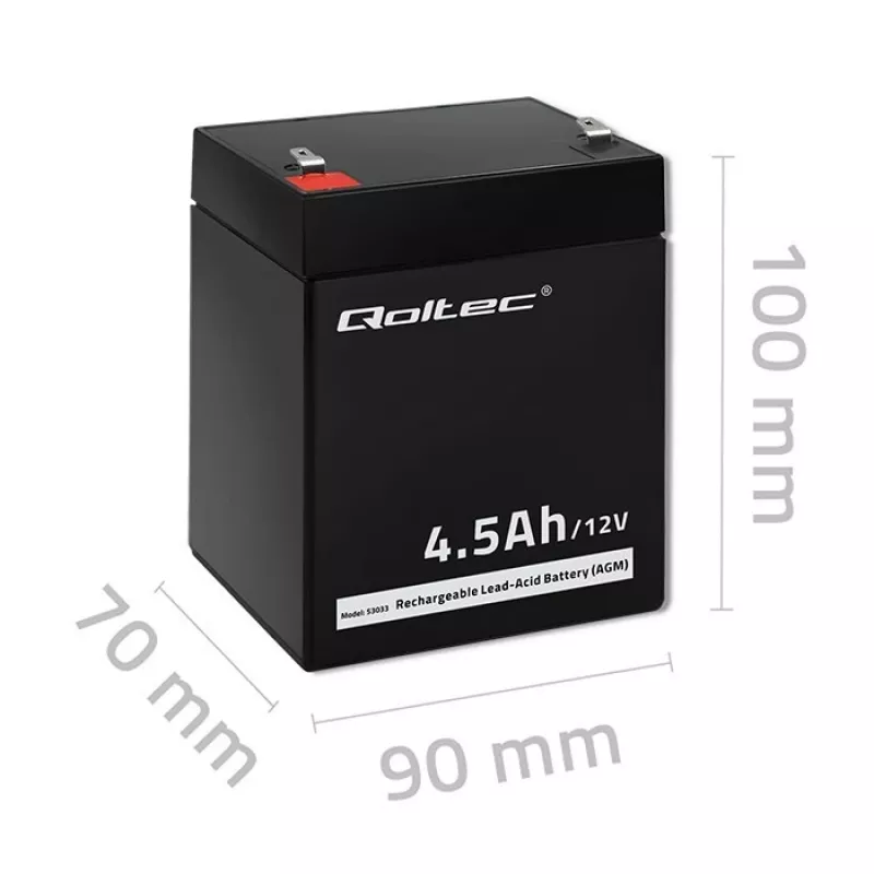 Akumulator AGM Qoltec 53033 4.5 Ah 15 V 65.5 A Motocykl