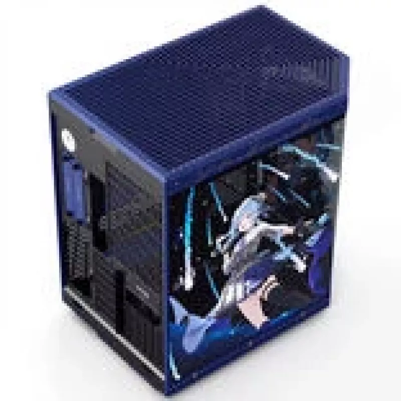 Obudowa komputerowa HYTE Y70 Hoshimachi Suisei niebieski Tempered Glass — średnia wieża ATX z panelami ze szkła hartowanego