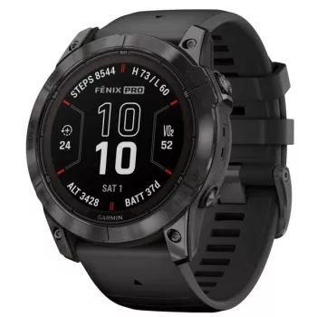 Smartwatch GARMIN fēnix 7X Pro 51 mm, 1,4 cala (3,56 cm) MIP 280×280, Dotyk, Wi‑Fi, GPS, 32 GB, Czarny