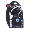 Smycz automatyczna Flexi New Comfort M Tape 5 m Czarna — smycz taśmowa automatyczna, rozmiar M, maks. obciążenie 25 kg, waga 300 g