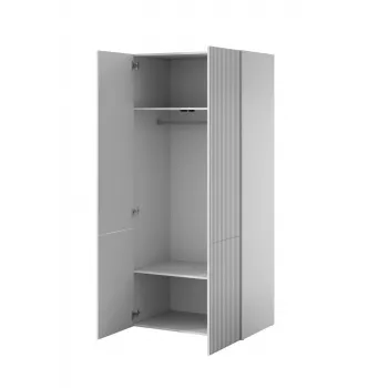 Szafa cama meble PAFOS 2D 90x55.5x198.5 cm biały mat z 2 półkami