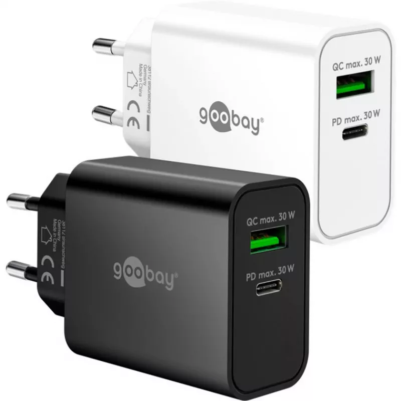 Goobay USB-C PD GaN Dual Fast Charger 30 W czarny (75335)
