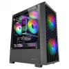 Obudowa PC TACENS Mars Gaming MC-VORTEX Mini Tower Mini-ITX/Micro-ATX Szkło hartowane Czarna, 3x120mm, GPU 27,3 cm, Chłodzenie CPU 162 mm