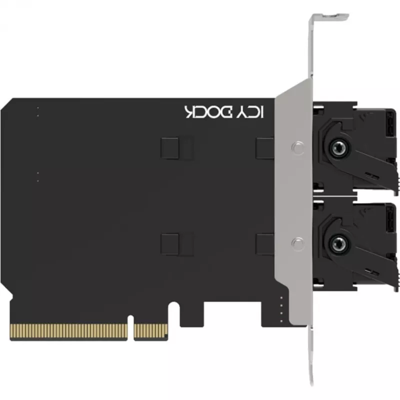 Karta adaptera PCIe icybox MB312M4P-B — 2× M.2 NVMe na PCIe 4.0 x8 (bifurkacja)