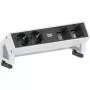 Gniazdo elektryczne Bachmann 902211 — 2x gniazda Schuko (typ F) AC, aluminium i tworzywo sztuczne, czarno-białe