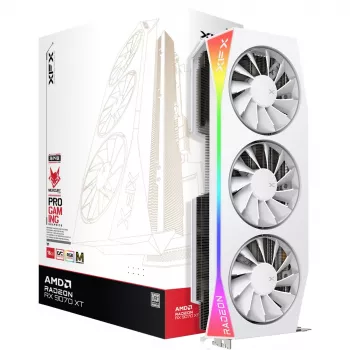 XFX Mercury Radeon RX 9070 XT OC Magnetic Air Edition AMD 16 GB GDDR6 Biały