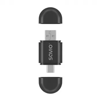 Bezprzewodowy nadajnik audio Savio TR-17 Bluetooth USB 10 m Czarny