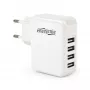 Ładowarka USB uniwersalna biała/4 porty EG-U4AC-02 Gembird