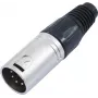 5-pin XLR Connector Omnitronic 30208420 — męskie/żeńskie złącze audio do sygnałów zbalansowanych