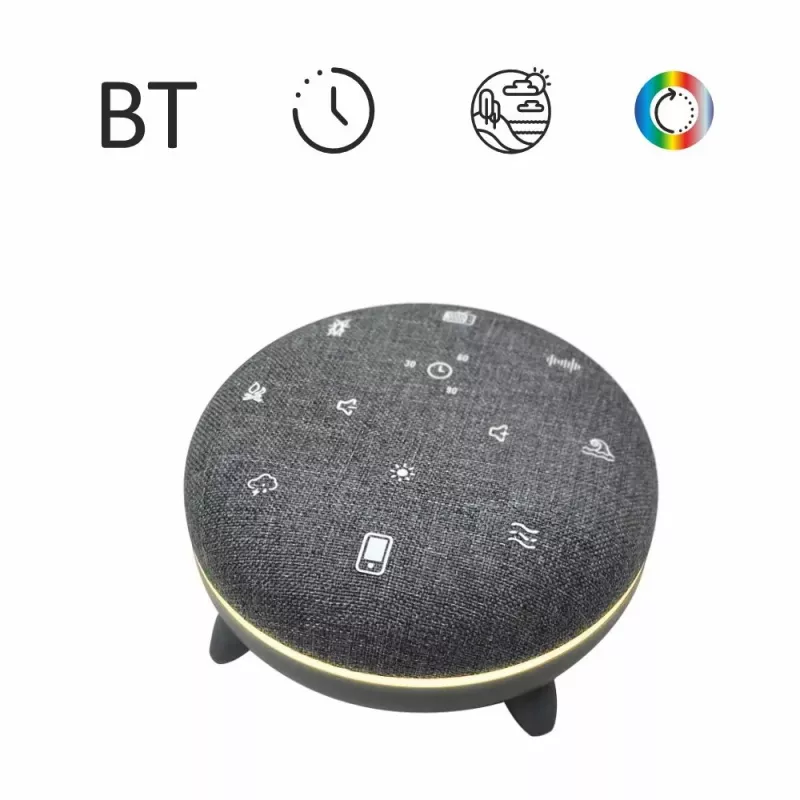 Głośnik przenośny MANTA SPK03-GR Szumi-GO — zielony, Bluetooth, dźwięki do snu dziecka, timer, podświetlenie RGB, 12,5×7,5×12,5 cm