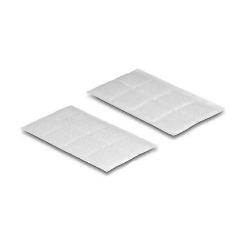 DeLOCK Kropki rzepowe kwadratowe samoprzylepne 64 sztuki białe