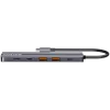 Koncentrator USB typu C CANYON DS-17 — HDMI, USB 3.2 Gen 1 A, USB-C, MicroSD, 10000 Mbit/s, szary